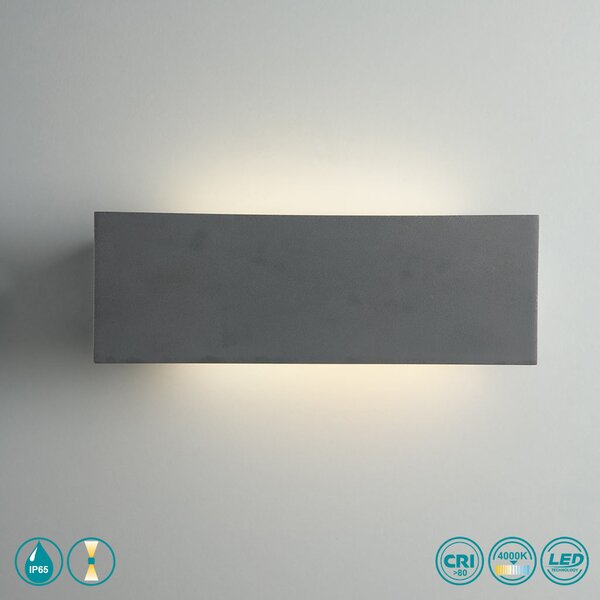 Απλίκα Εξωτερικού Χώρου Intec LED-Parker-AP50-GR 8031414866984 Γκρι (4000K)