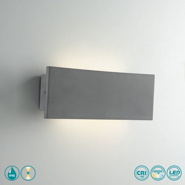 Απλίκα Εξωτερικού Χώρου Intec LED-Parker-AP30-GR 8031414866977 Γκρι (4000K)
