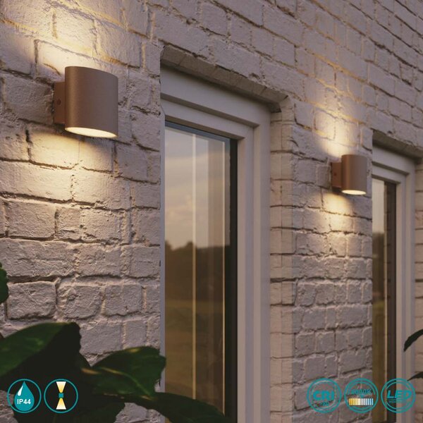 Απλίκα Εξωτερικού Χώρου Intec LED-W-Boxter BRO 8031414862405 Σκουριά (4000K)