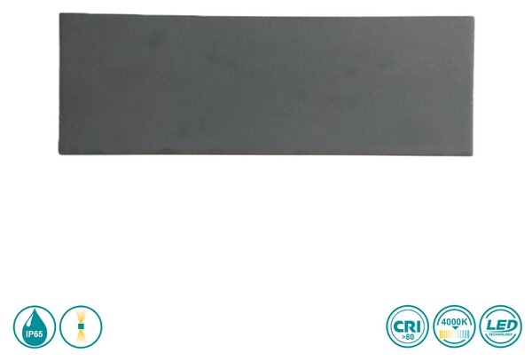 Απλίκα Εξωτερικού Χώρου Intec LED-Parker-AP50-GR 8031414866984 Γκρι (4000K)