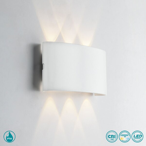 Απλίκα Εξωτερικού Χώρου Intec LED-W-Beetle-BCO 8031414876952 Λευκή (4000K)