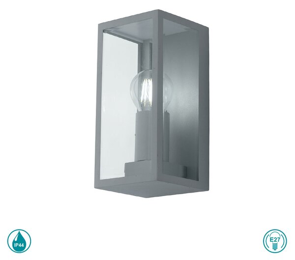Απλίκα Εξωτερικού Χώρου Intec I-Mondrian-AP SIL 8031414862306 Ασημί