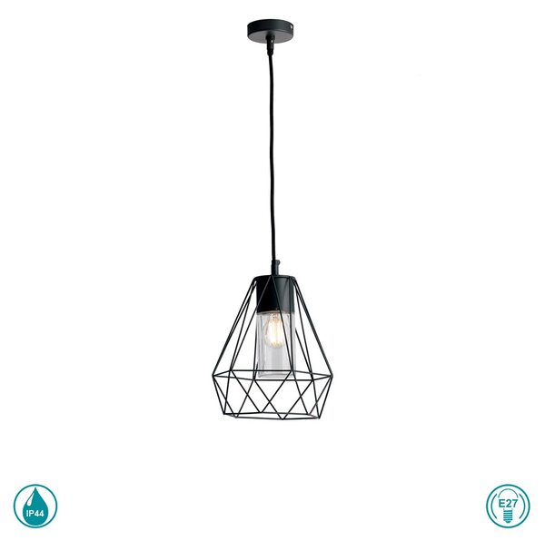 Φωτιστικό Κρεμαστό Εξωτερικού Χώρου Intec Lant-Mandala-S1 8031414870684 Ανθρακί