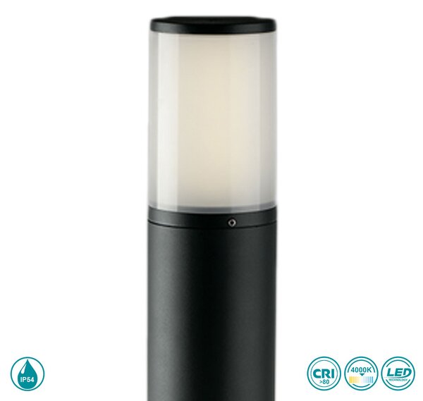 Κολωνάκι Εξωτερικού Χώρου Intec LED-Discovery-P65 8031414877850 Ανθρακί (4000K)