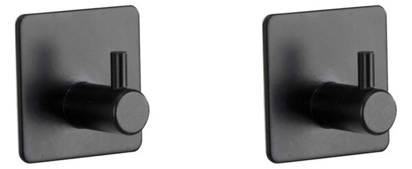 Κρεμαστράκια Αυτοκόλλητα (Σετ 2τμχ) Wenko Ureo Black 54845100