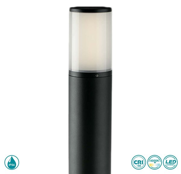 Κολωνάκι Εξωτερικού Χώρου Intec LED-Discovery-HUB 8031414877867 Ανθρακί (4000K) Με Πρίζα