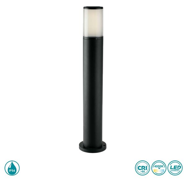 Κολωνάκι Εξωτερικού Χώρου Intec LED-Discovery-HUB 8031414877867 Ανθρακί (4000K) Με Πρίζα
