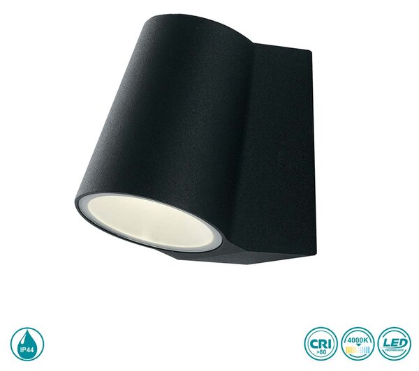Απλίκα Εξωτερικού Χώρου Intec LED-Sintesi-AP NERO 8031414862221 Μαύρη (4000K)