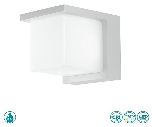 Απλίκα Εξωτερικού Χώρου Intec LED-Nismo-AP 8031440361224 Λευκή (4000K)