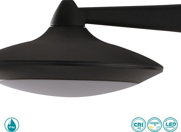 Απλίκα Εξωτερικού Χώρου Intec LED-Alyson-AP 8031440361552 Μαύρη (4000K)