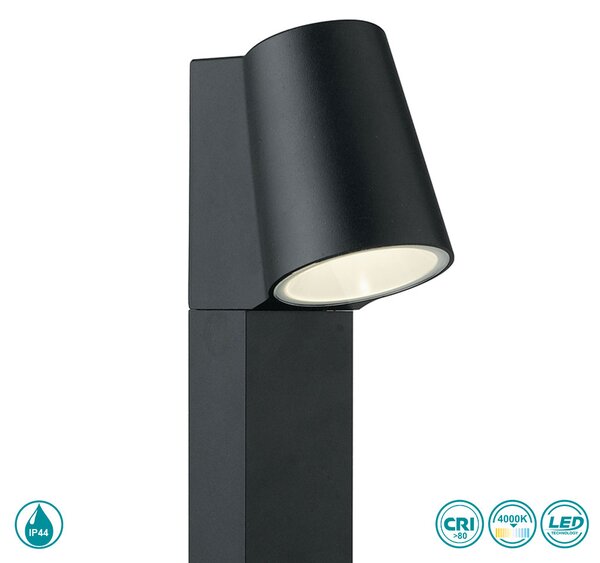 Κολωνάκι Εξωτερικού Χώρου Intec LED-Sintesi-P NERO 8031414862252 Μαύρο (4000K)
