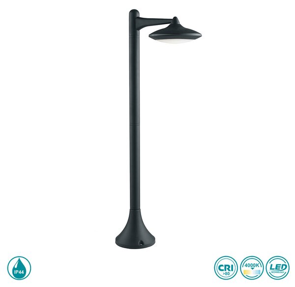 Κολωνάκι Εξωτερικού Χώρου Intec LED-Alyson-P1 8031440361569 Μαύρο (4000K)