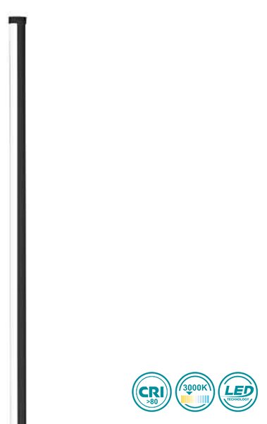 Φωτιστικό Επιδαπέδιο Ideal Lux Yoko 258904 Μαύρο (3000Κ)