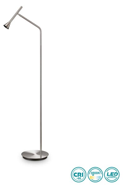 Φωτιστικό Επιδαπέδιο Ideal Lux Diesis 285337 Νίκελ Ματ (3000Κ)