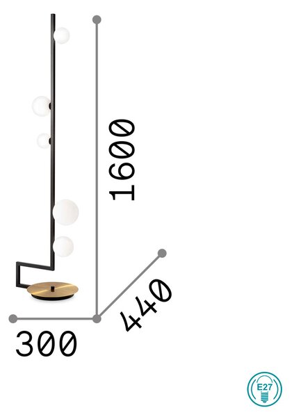 Φωτιστικό Επιδαπέδιο Ideal Lux Birds 273662 Μαύρο