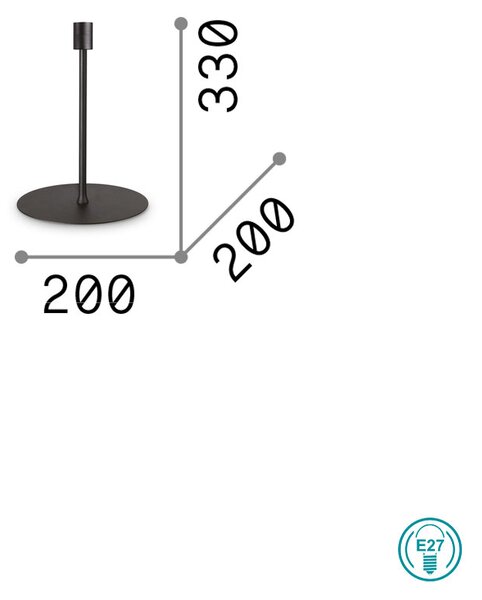 Φωτιστικό Επιτραπέζιο Ideal Lux Set Up 259949 Νικέλ Ματ