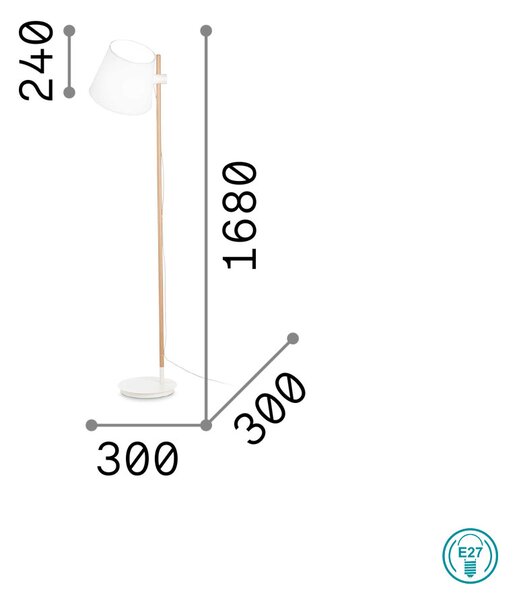 Φωτιστικό Επιδαπέδιο Ideal Lux Axel 272245 Λευκό