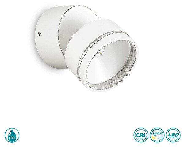 Φωτιστικό Σποτ Εξωτερικού Χώρου Ideal Lux Omega Round 285474 Λευκό (3000K)