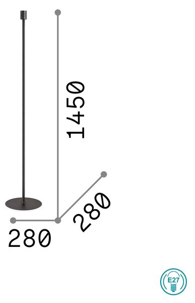 Φωτιστικό Επιδαπέδιο Ideal Lux Set Up 259994 Νίκελ Ματ
