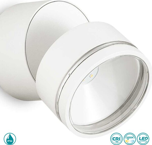 Φωτιστικό Σποτ Εξωτερικού Χώρου Ideal Lux Omega Round 285474 Λευκό (3000K)