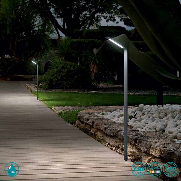 Κολωνάκι Εξωτερικού Χώρου Ideal Lux Agos 254319 Ανθρακί 3000K