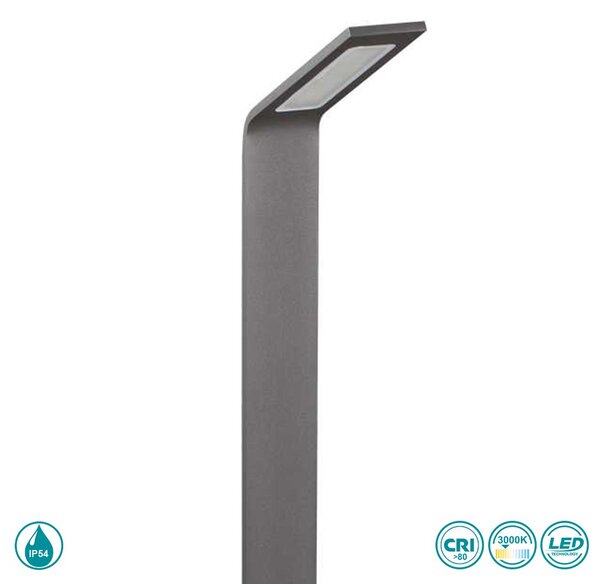 Κολωνάκι Εξωτερικού Χώρου Ideal Lux Agos 254319 Ανθρακί 3000K