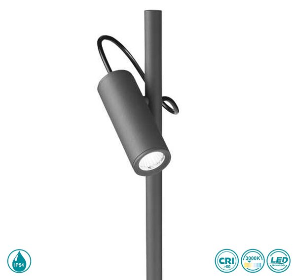 Κολωνάκι Εξωτερικού Χώρου Ideal Lux Hub 251226 Ανθρακί 3000K