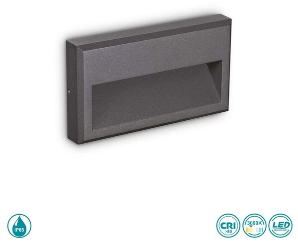 Απλίκα Εξωτερικού Χώρου Ideal Lux Febe 250854 Ανθρακί