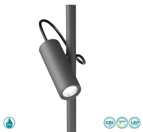 Κολωνάκι Εξωτερικού Χώρου Ideal Lux Hub 251257 Ανθρακί 3000K