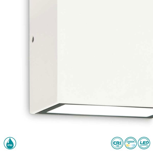 Απλίκα Εξωτερικού Χώρου Ideal Lux Argo 268309 Λευκή 3000Κ