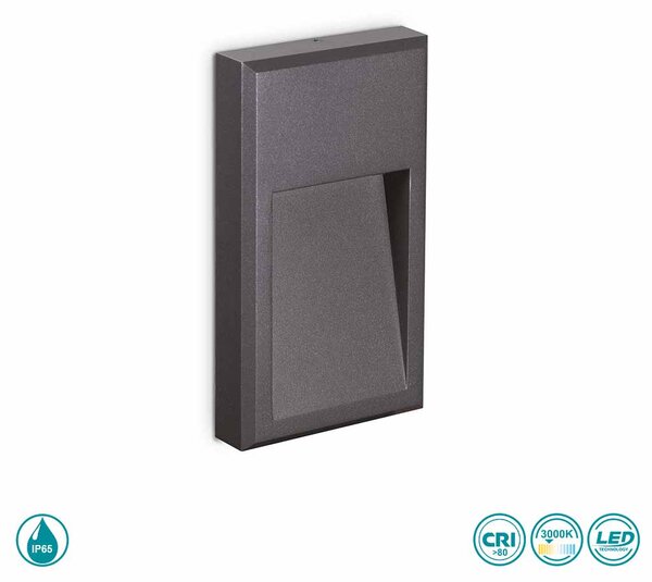 Απλίκα Εξωτερικού Χώρου Ideal Lux Febe 268354 Ανθρακί