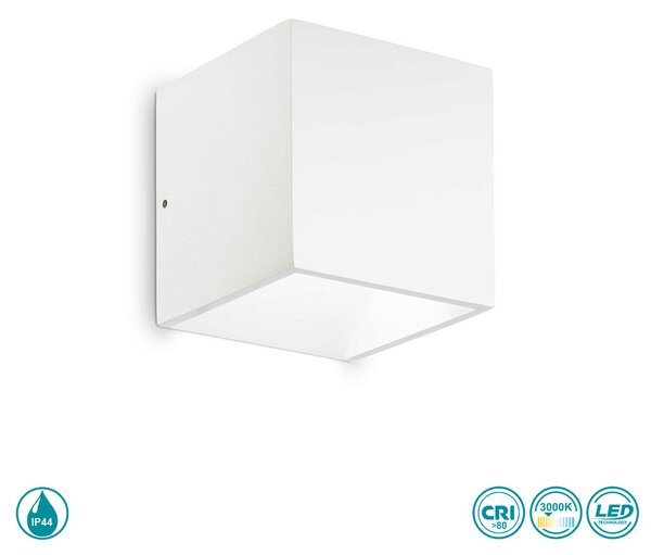 Απλίκα Εξωτερικού Χώρου Ideal Lux Rubik 269313 Λευκή 3000Κ