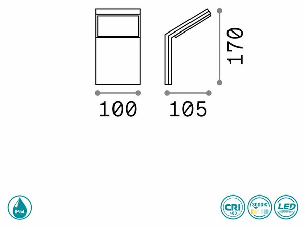 Απλίκα Εξωτερικού Χώρου Ideal Lux Style 269139 Λευκό 3000Κ
