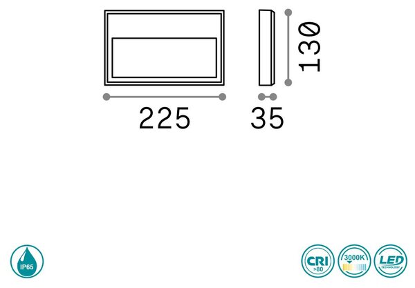 Απλίκα Εξωτερικού Χώρου Ideal Lux Febe 250854 Ανθρακί