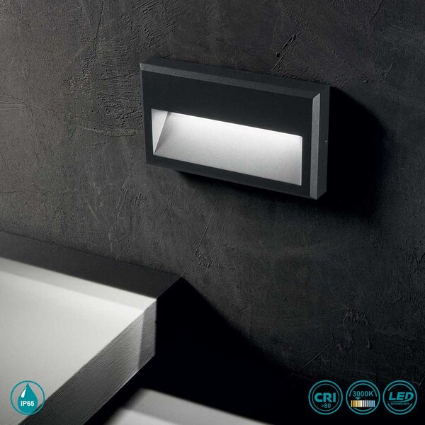Απλίκα Εξωτερικού Χώρου Ideal Lux Febe 268354 Ανθρακί