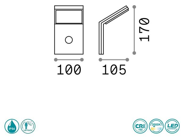 Απλίκα Εξωτερικού Χώρου Ideal Lux Style 269146 Λευκό 3000Κ