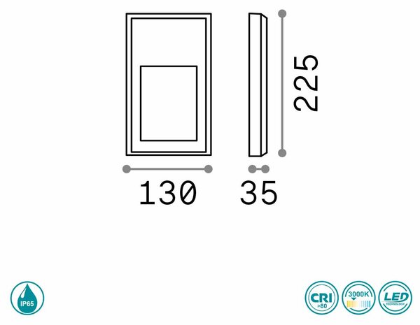 Απλίκα Εξωτερικού Χώρου Ideal Lux Febe 268354 Ανθρακί