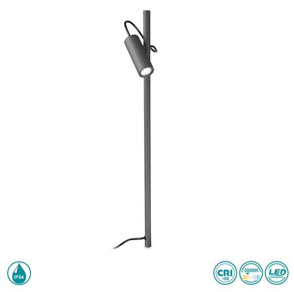 Κολωνάκι Εξωτερικού Χώρου Ideal Lux Hub 251257 Ανθρακί 3000K