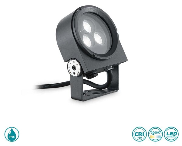 Προβολέας Εξωτερικού Χώρου Ideal Lux Ulex 261287 Ανθρακί