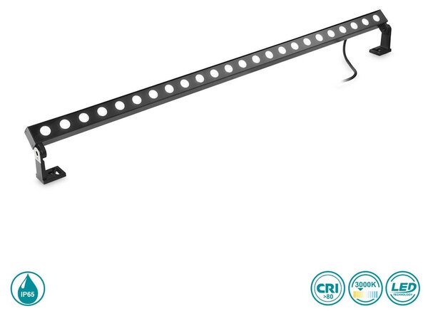 Wall Washer Εξωτερικού Χώρου Ideal Lux Thor 261355 Ανθρακί