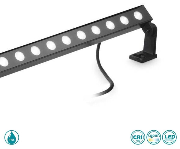 Wall Washer Εξωτερικού Χώρου Ideal Lux Thor 261355 Ανθρακί