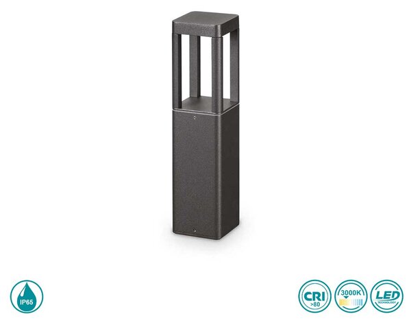 Κολωνάκι Εξωτερικού Χώρου Ideal Lux Tifone 250977 Ανθρακί 3000K