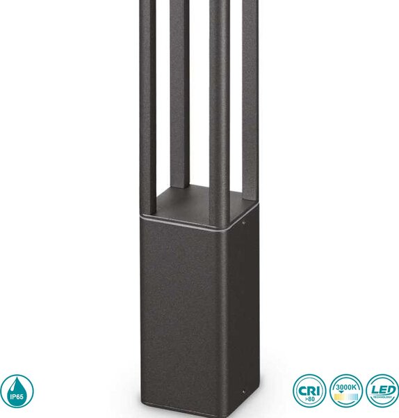 Κολωνάκι Εξωτερικού Χώρου Ideal Lux Tifone 250953 Ανθρακί 3000K