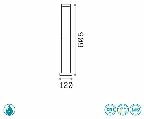 Κολωνάκι Εξωτερικού Χώρου Ideal Lux Etere 269160 Καφέ 3000K