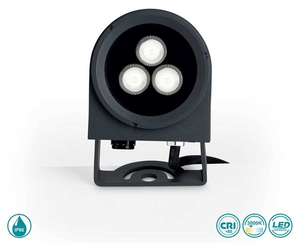 Προβολέας Εξωτερικού Χώρου Ideal Lux Ulex 261294 Ανθρακί