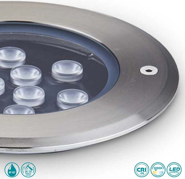 Σποτ Χωνευτό Φωτιστικό Εξωτερικού Χώρου Ideal Lux Floor 255682