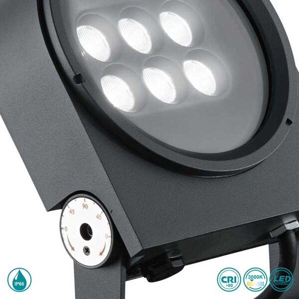 Προβολέας Εξωτερικού Χώρου Ideal Lux Ulex 261294 Ανθρακί