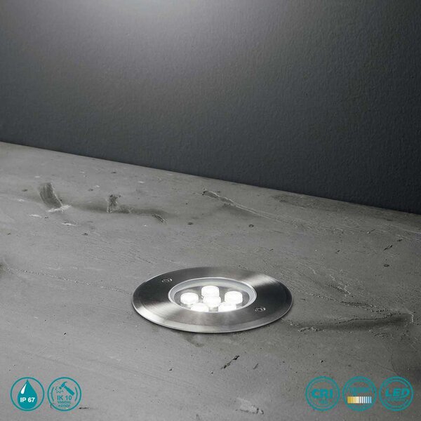 Σποτ Χωνευτό Φωτιστικό Εξωτερικού Χώρου Ideal Lux Floor 255651