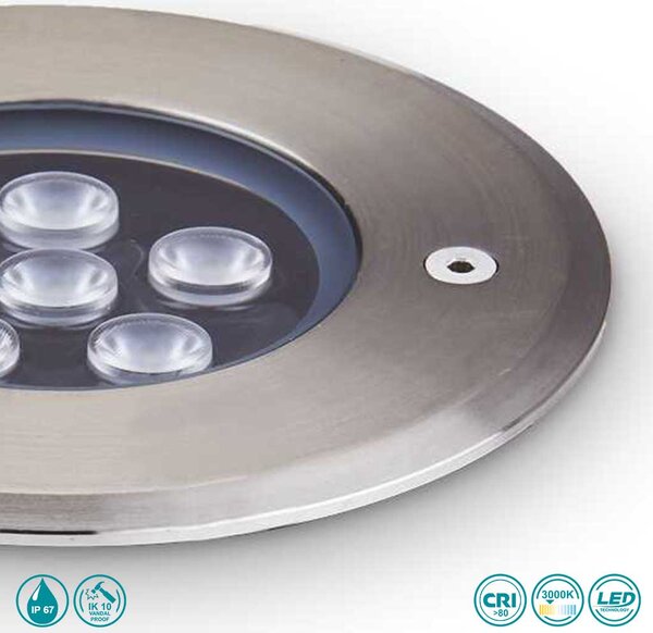 Σποτ Χωνευτό Φωτιστικό Εξωτερικού Χώρου Ideal Lux Floor 255668
