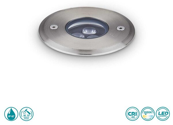 Σποτ Χωνευτό Φωτιστικό Εξωτερικού Χώρου Ideal Lux Floor 255651
